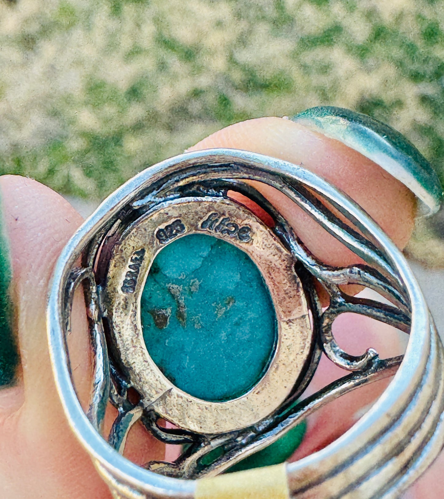 Vintage Sterling Silver Turquoise Ring