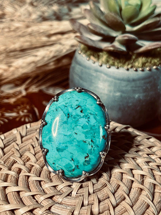 Large Turquoise Sterling Ring