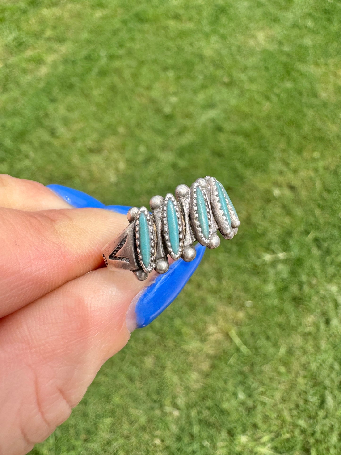 Vintage Sterling Zuni Turquoise Ring