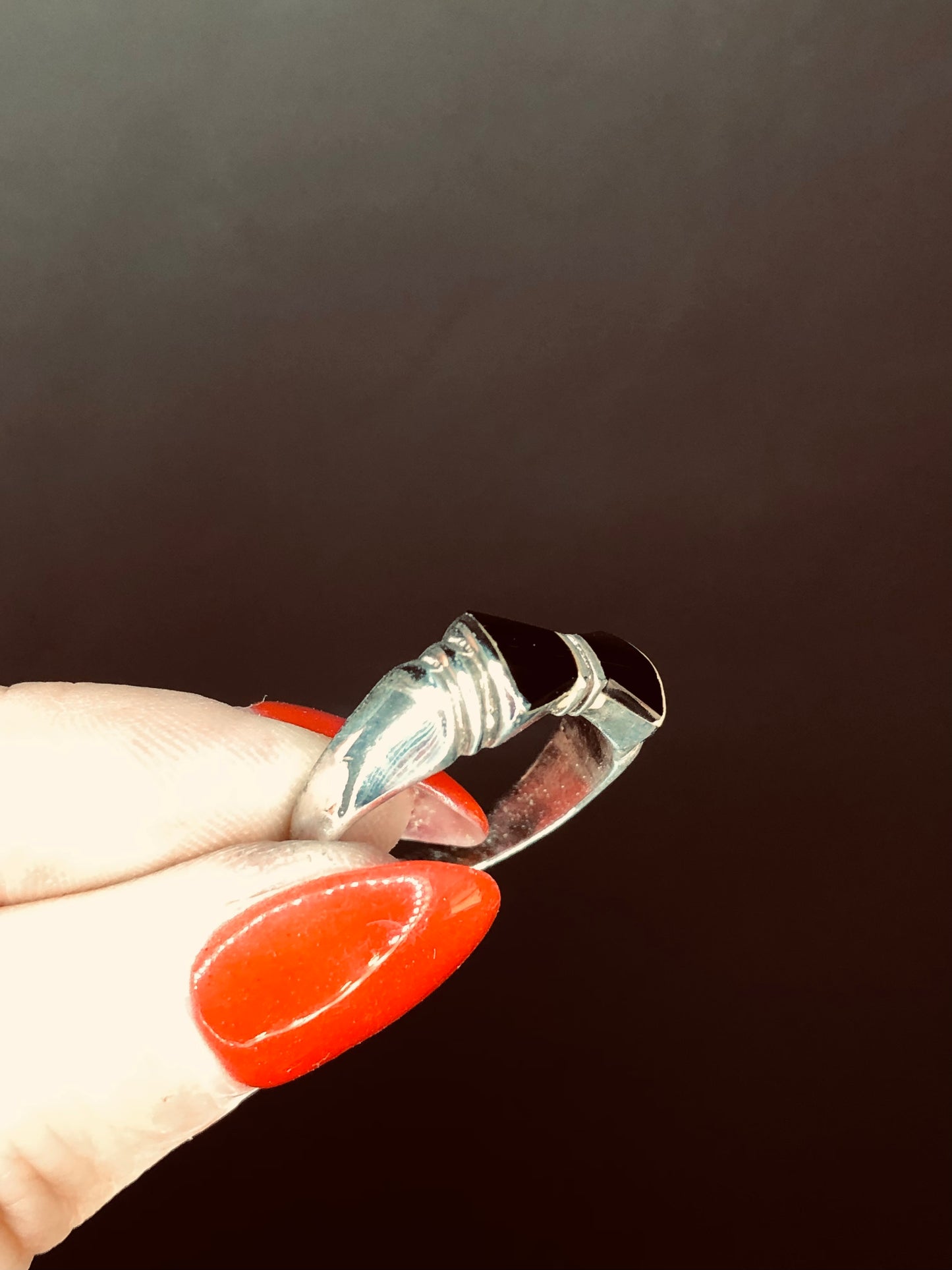 Sterling Black Onyx Bow Ring