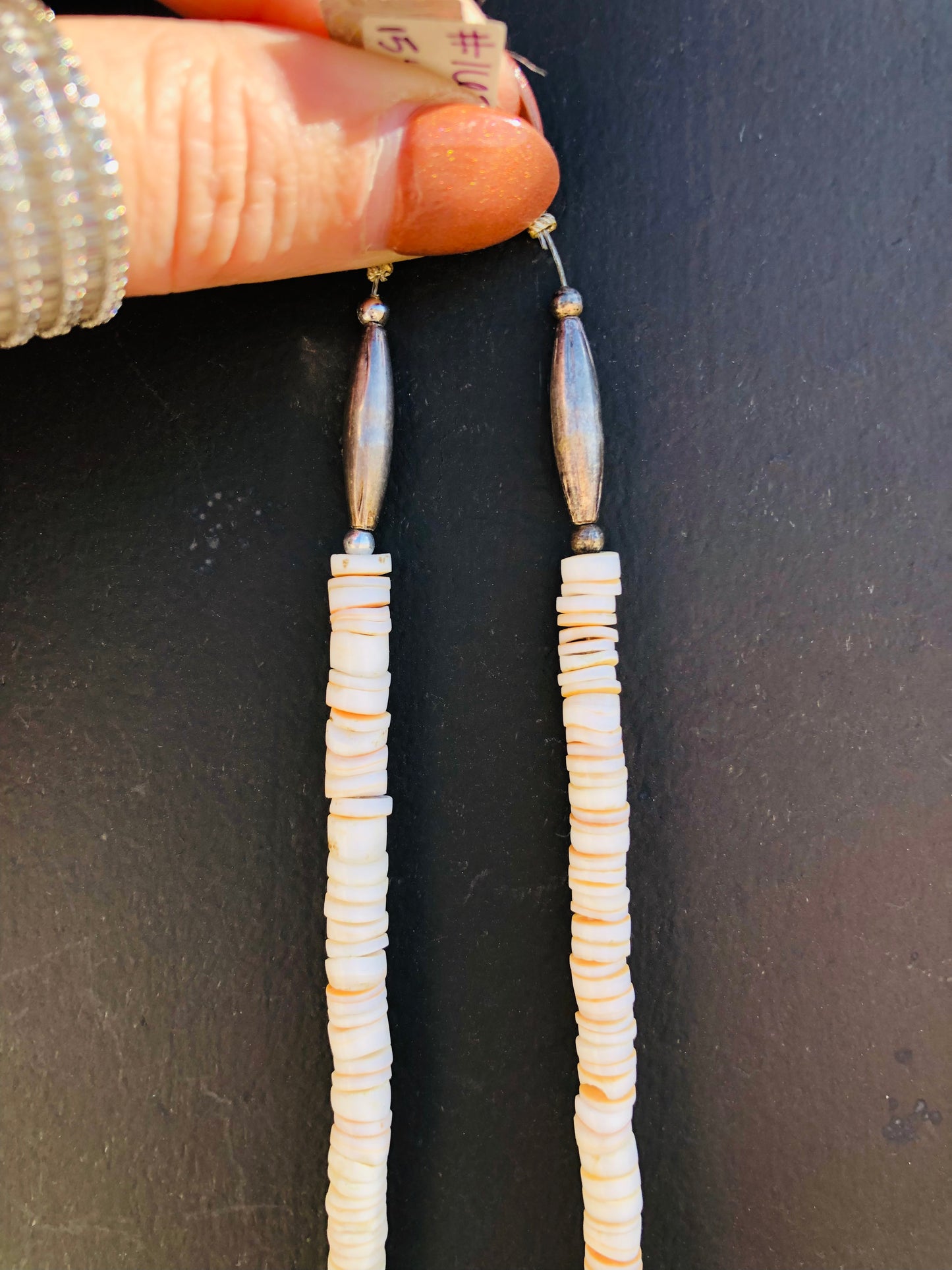 Sterling Coral Bead Necklace