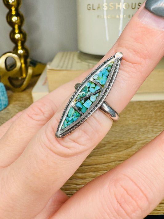 Vintage Sterling Silver Turquoise Ring