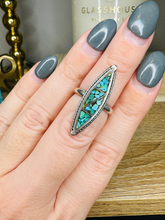 Vintage Sterling Silver Turquoise Ring