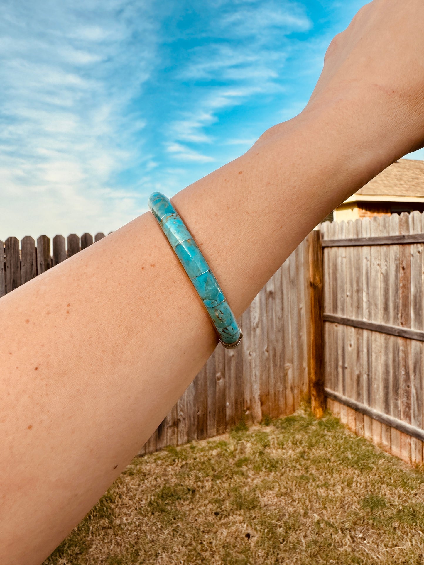 Sterling Silver Turquoise Bangle Bracelet