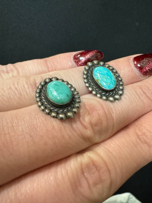 Sterling Turquoise Stud Earrings