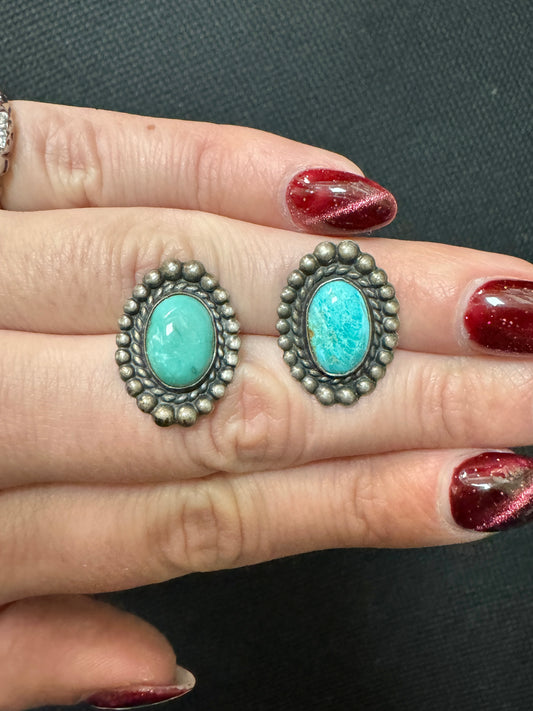 Sterling Turquoise Stud Earrings