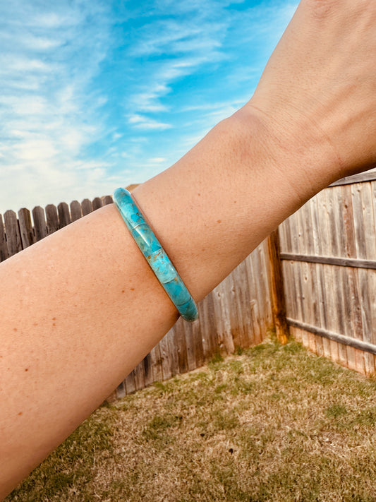 Sterling Silver Turquoise Bangle Bracelet