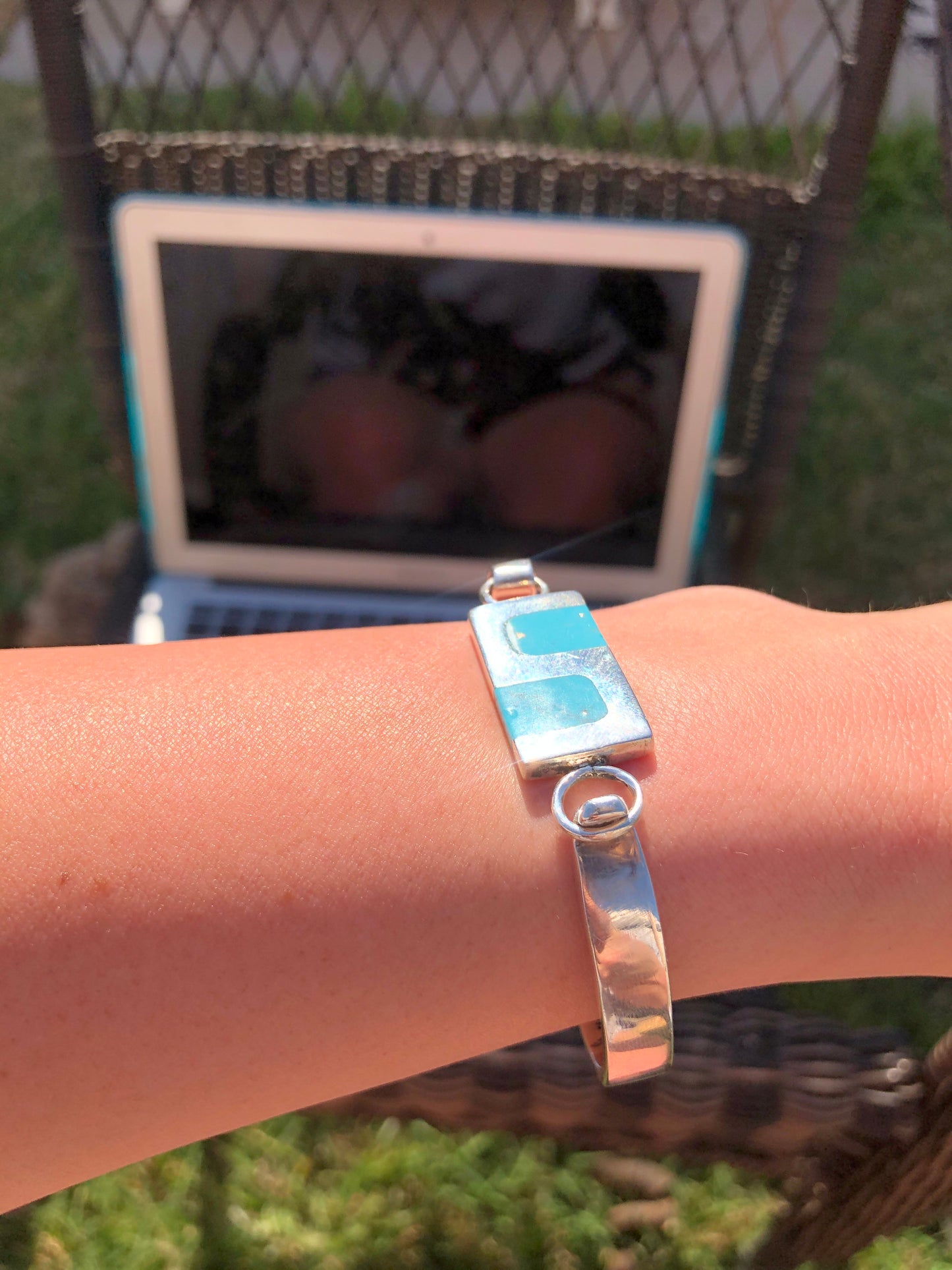 Sterling Turquoise Bangle Bracelet