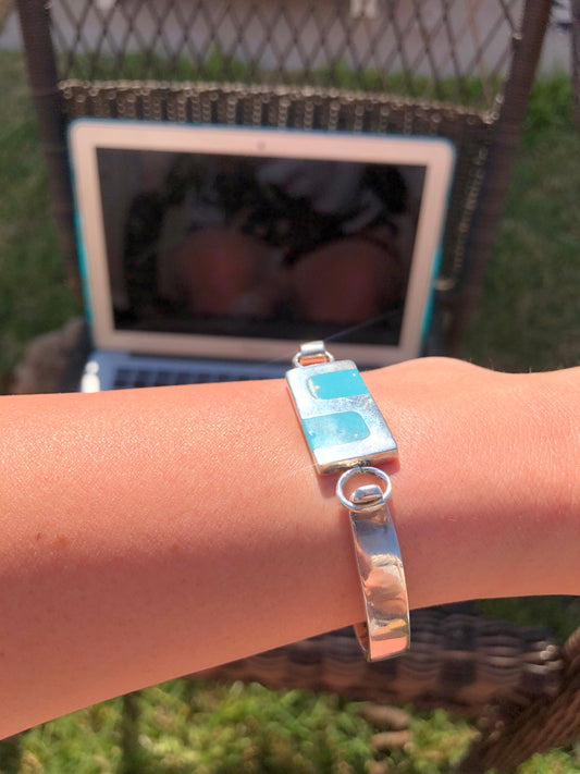 Sterling Turquoise Bangle Bracelet