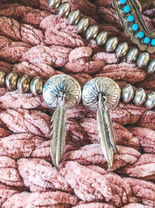 Sterling Silver Feather Earrings