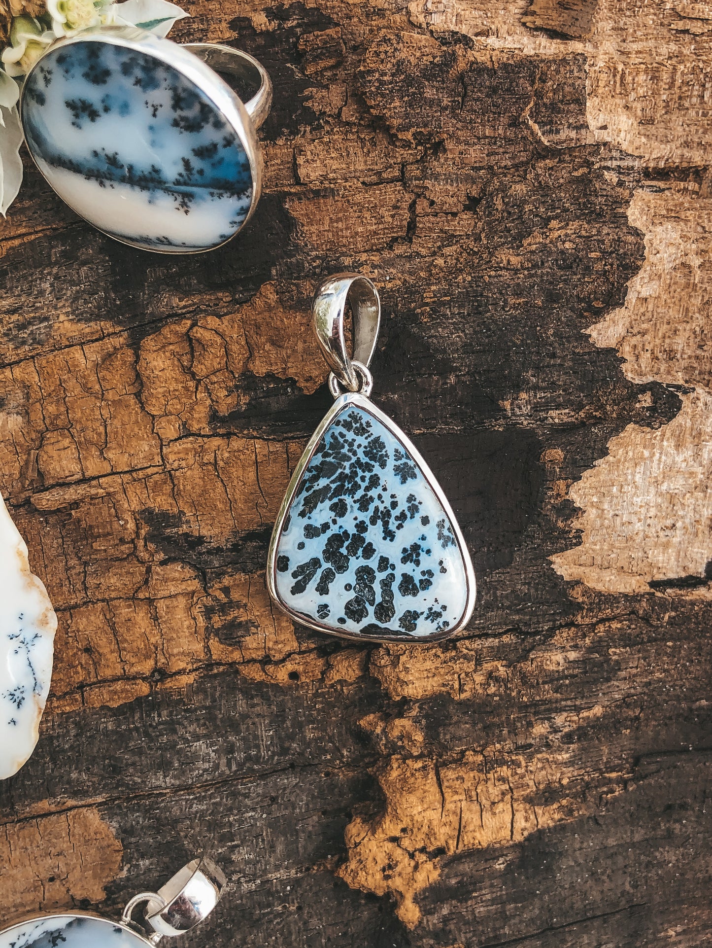 Sterling Silver Leopard Agate Pendant