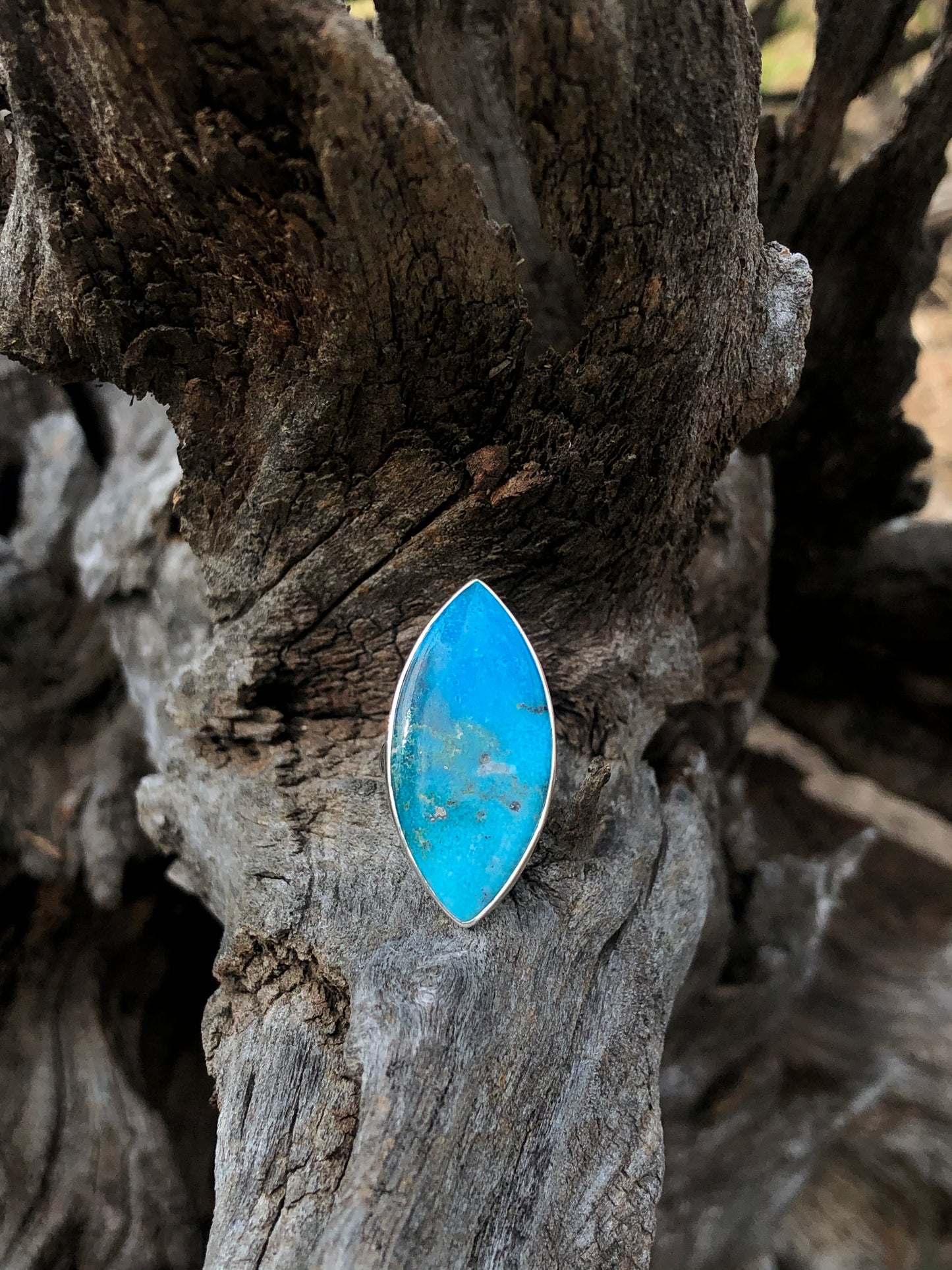 New Sterling Marquise Turquoise Ring