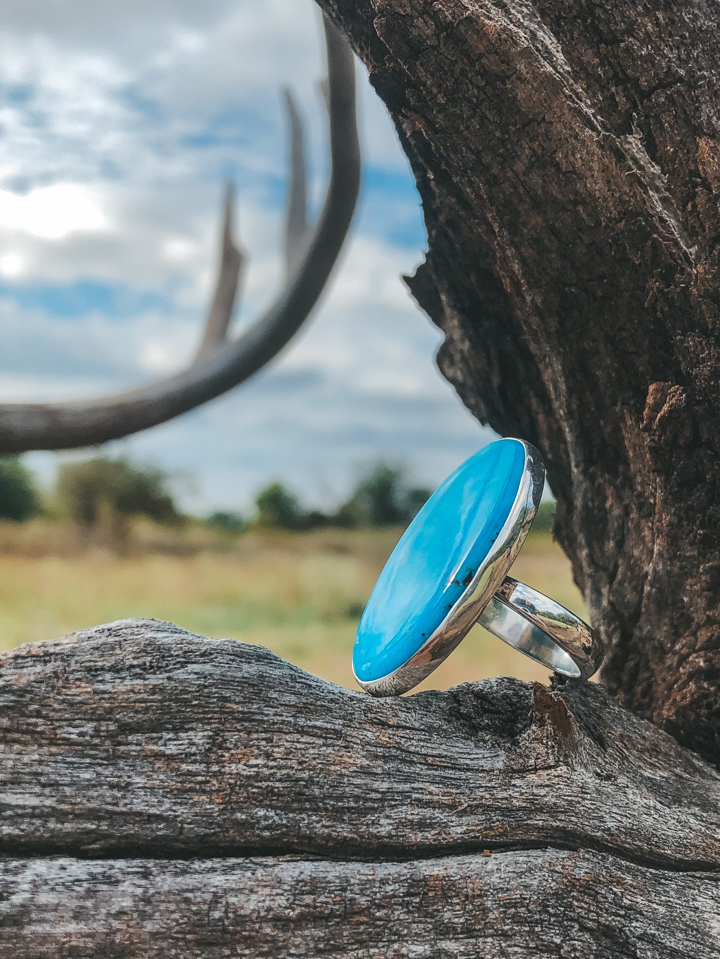 New Sterling Oval Turquoise Ring