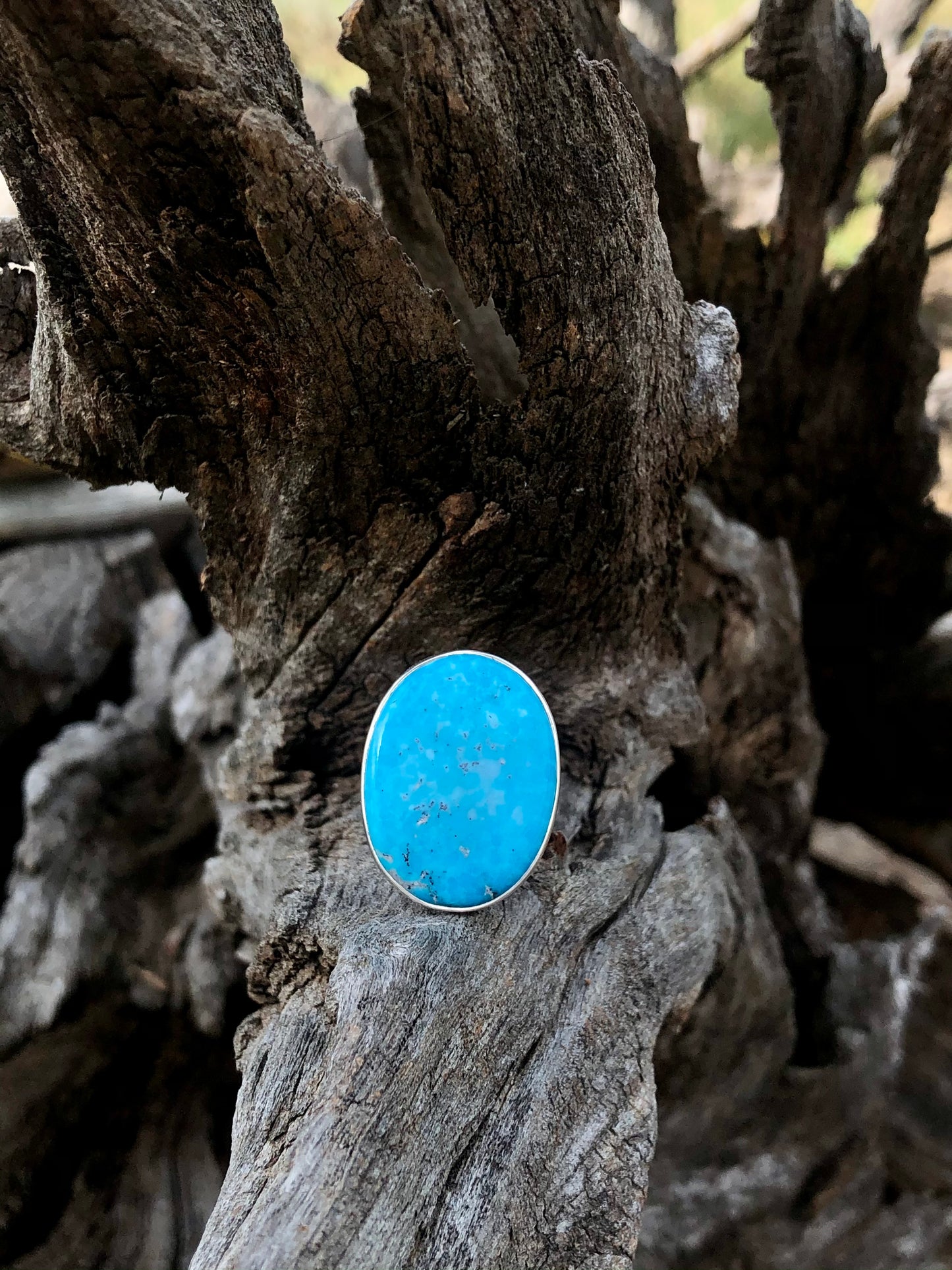 New Sterling Oval Turquoise Ring