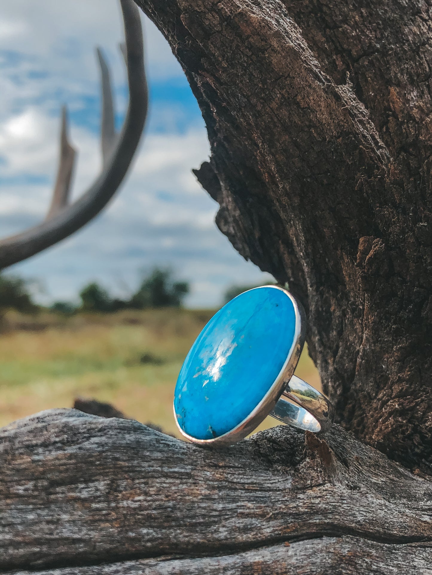 New Sterling Oval Turquoise Ring