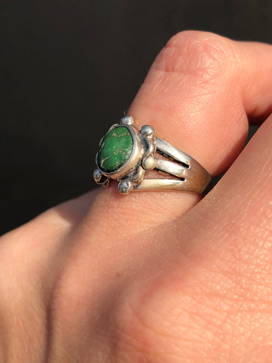 Sterling Green Turquoise Ring