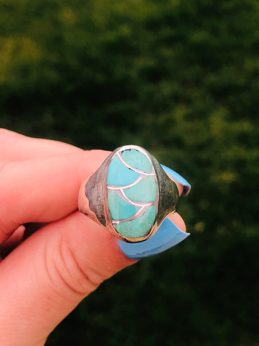 Vintage Sterling Silver Turquoise Ring