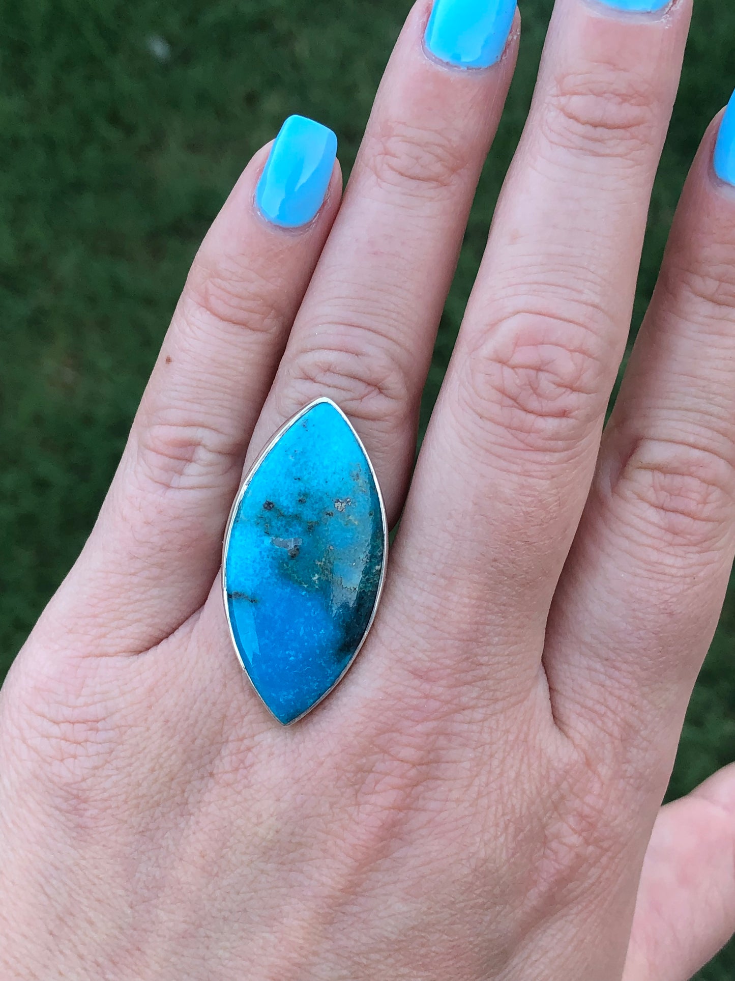 New Sterling Marquise Turquoise Ring