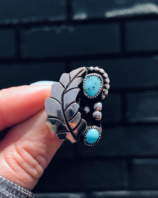 Vintage Sterling Silver Turquoise Ring