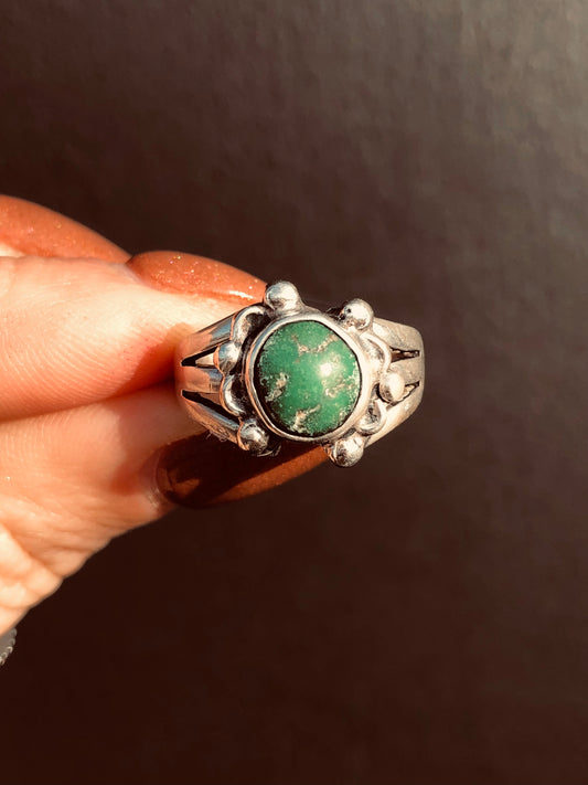 Sterling Green Turquoise Ring