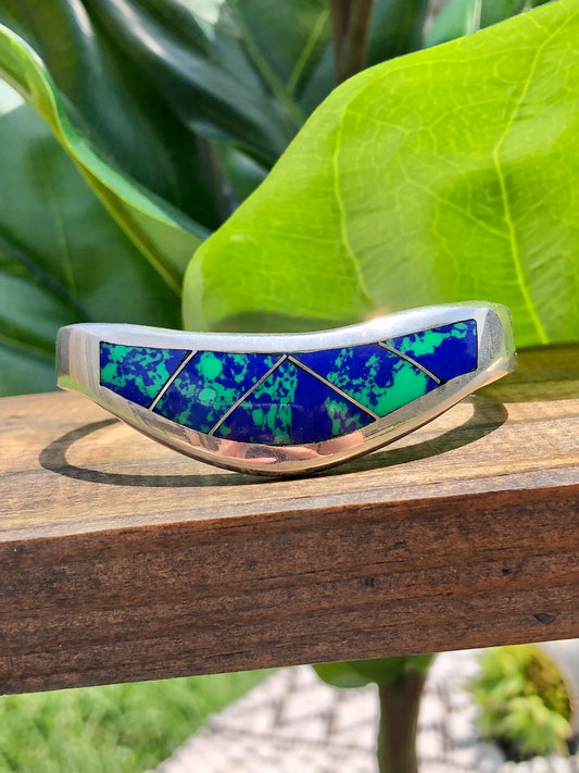 Sterling Silver Lapis Bangle Bracelet