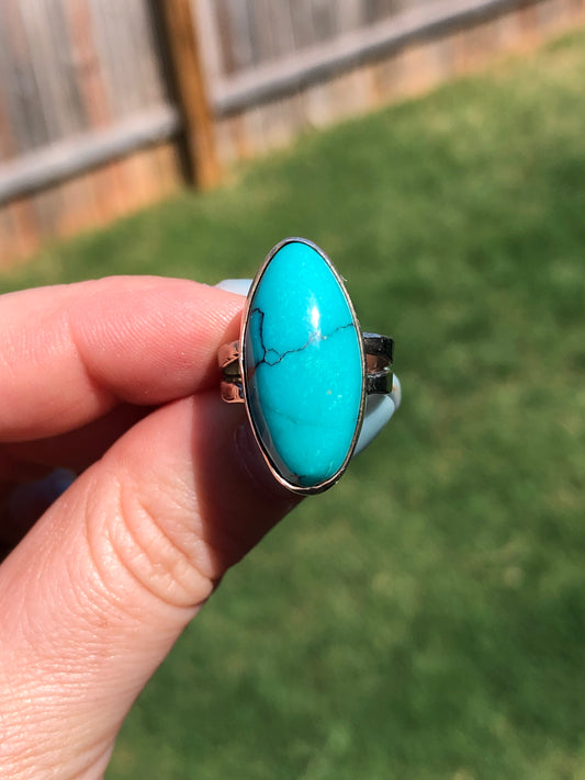 Turquoise Sterling Silver Signed by Artist Ring