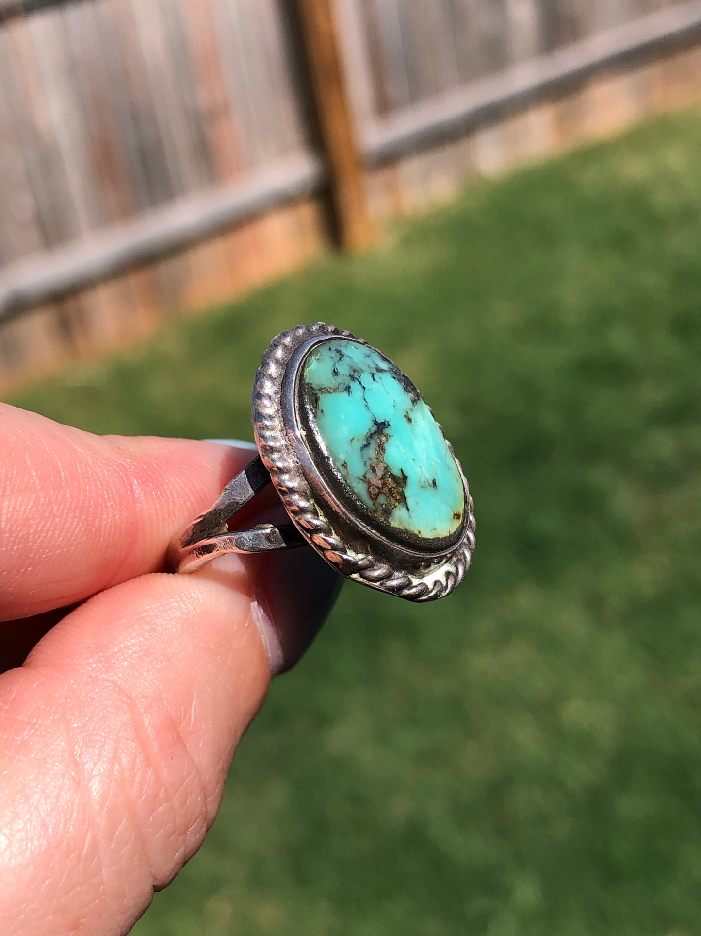 Vintage Sterling Silver Turquoise Ring