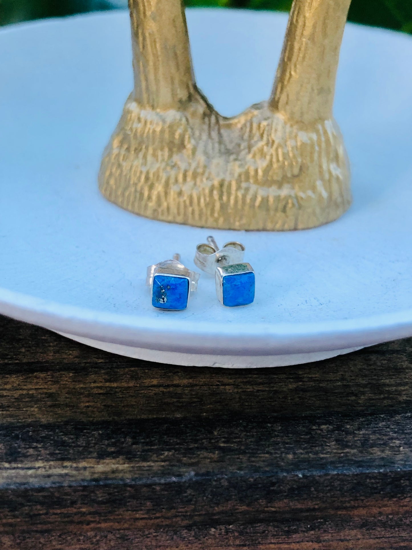 Mini Sterling Blue Lapis Earrings