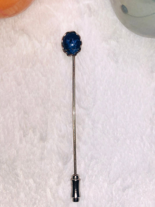 Blue Lapis Sterling Hat Pin