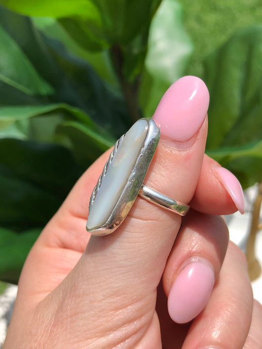 Sterling Mother of Pearl Ring