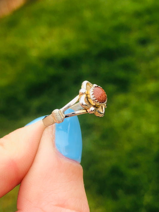 Silver Rose Quartz Ring