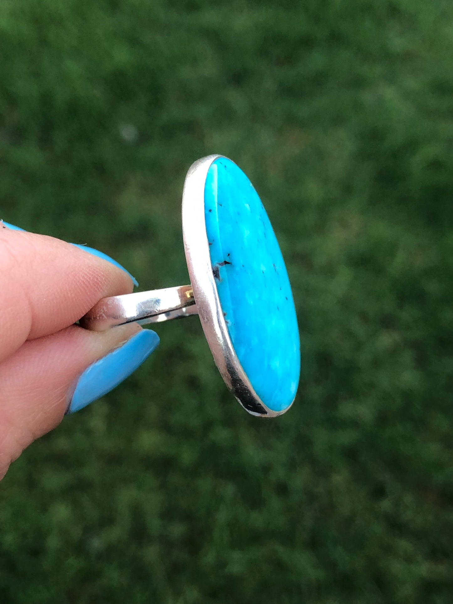 New Sterling Oval Turquoise Ring