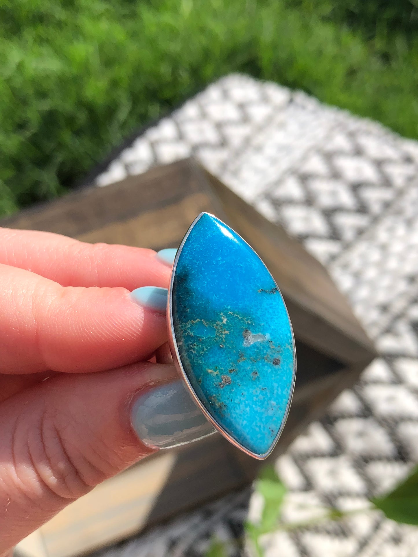 New Sterling Marquise Turquoise Ring