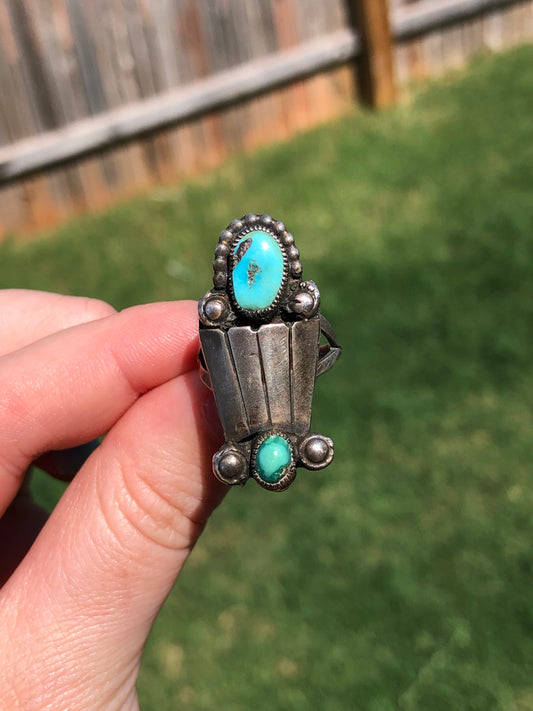 Vintage Sterling Silver Turquoise Ring