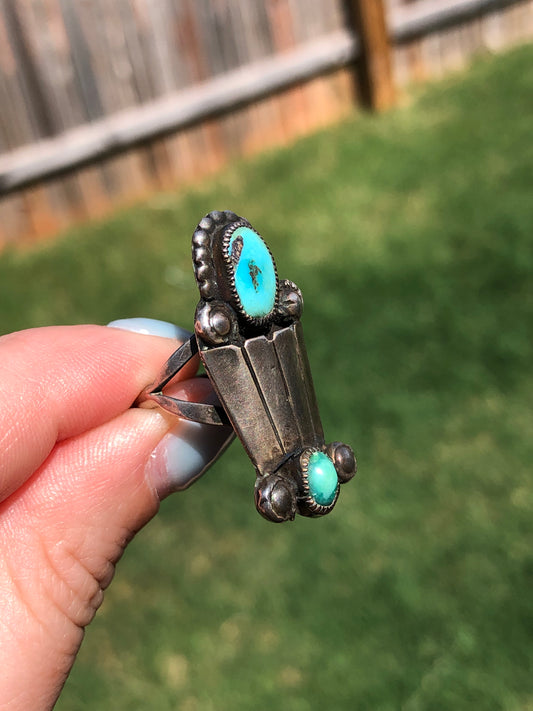 Vintage Sterling Silver Turquoise Ring