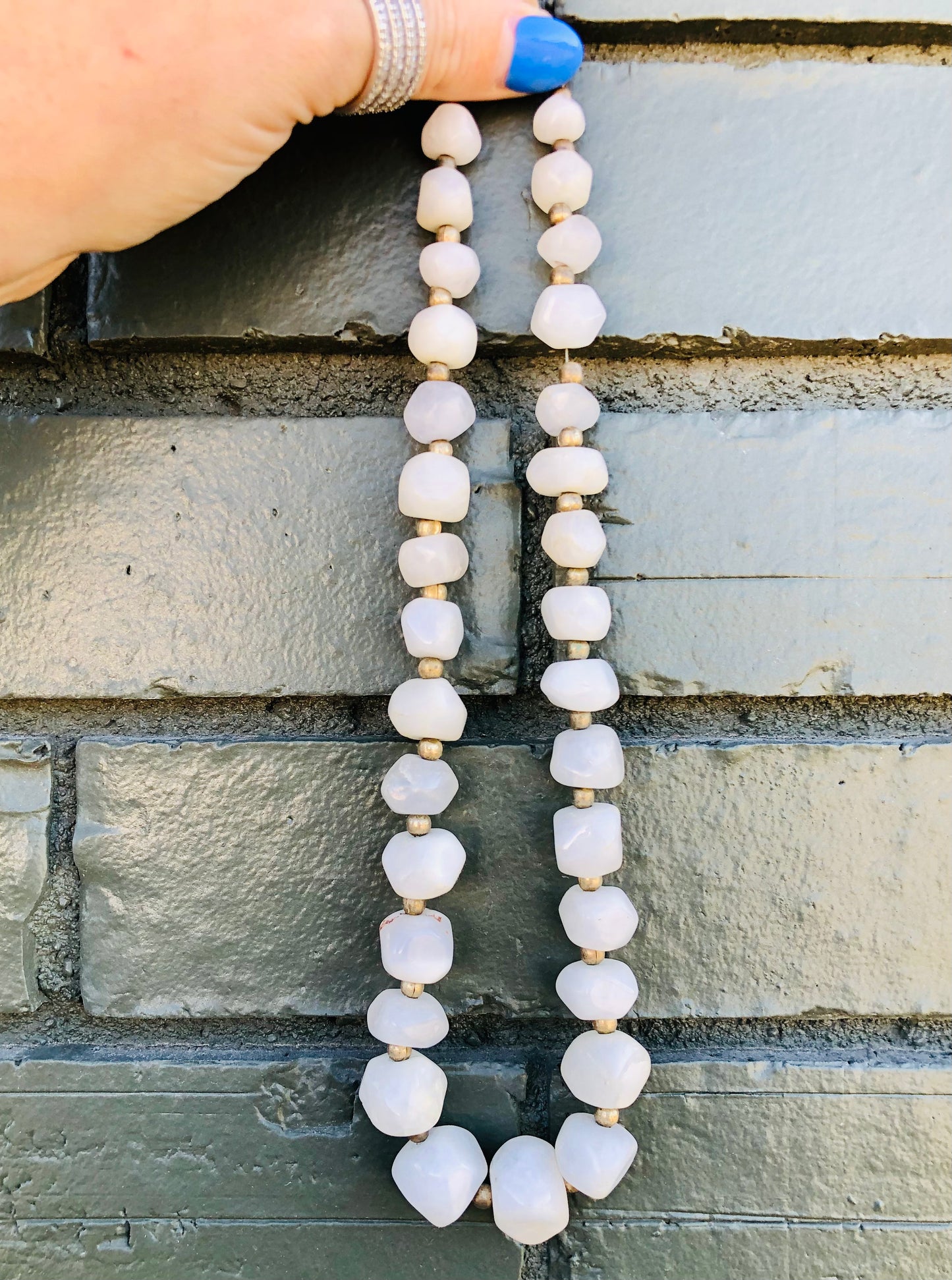 Vintage White Quartz Necklace