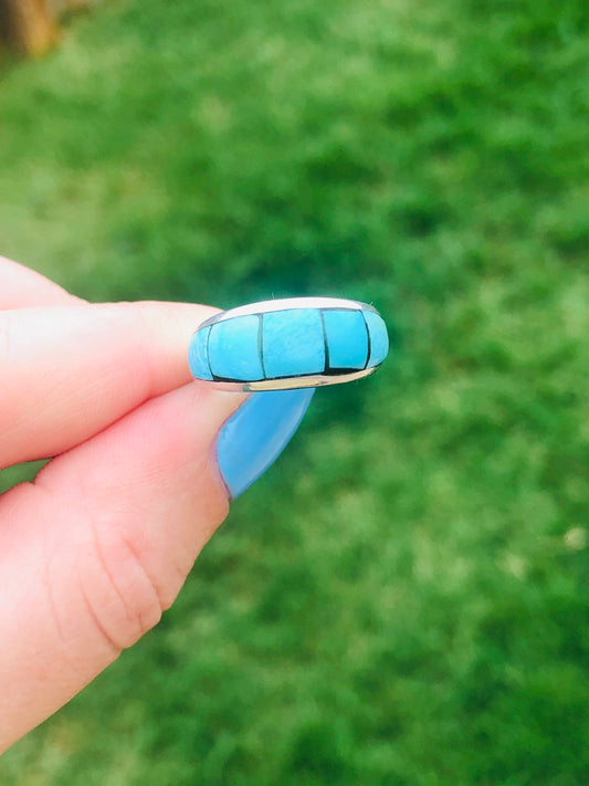 Vintage Sterling Silver Turquoise Signed Ring