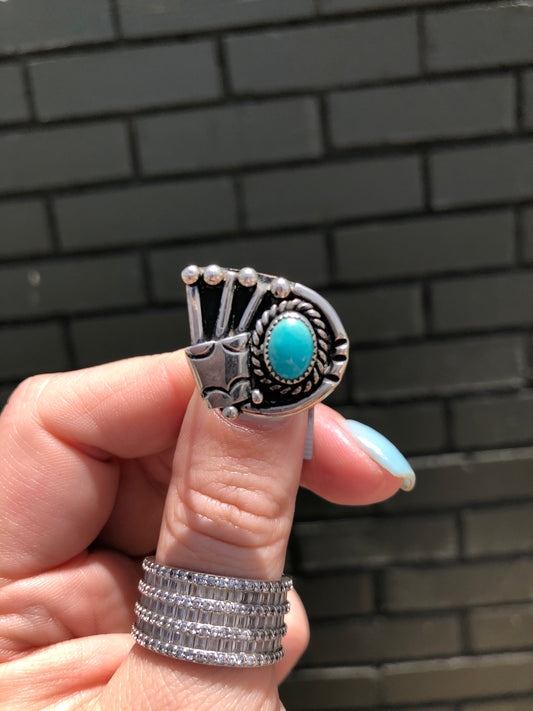 Navajo Sterling Silver Turquoise Ring