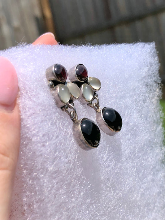 Sterling Multi-Stone Earrings