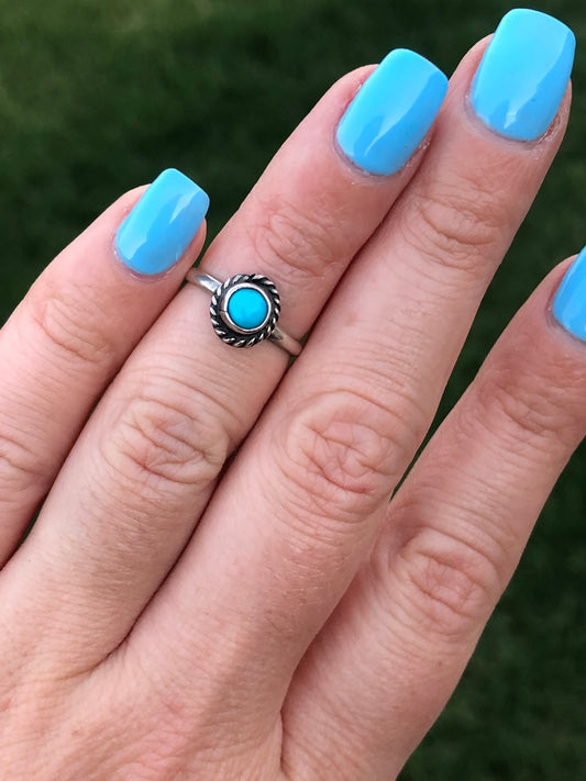 Sterling Silver Sleeping Beauty Turquoise Ring