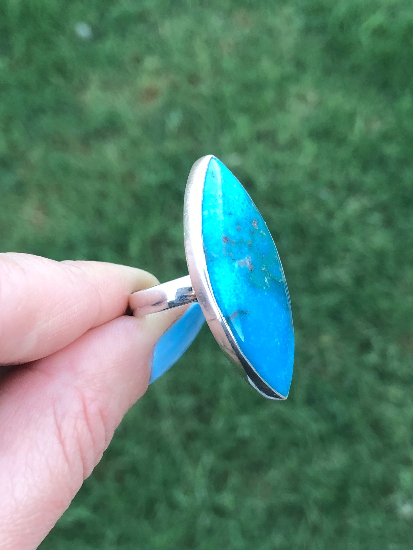 New Sterling Marquise Turquoise Ring