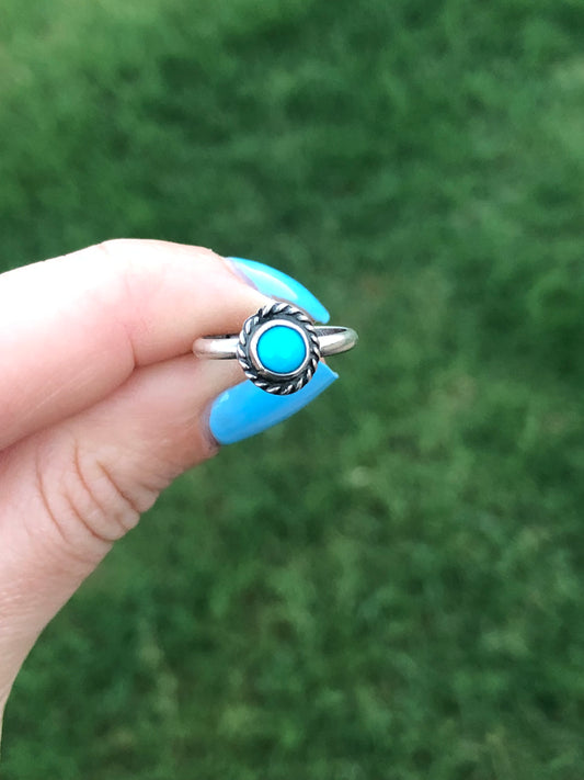 Sterling Silver Sleeping Beauty Turquoise Ring