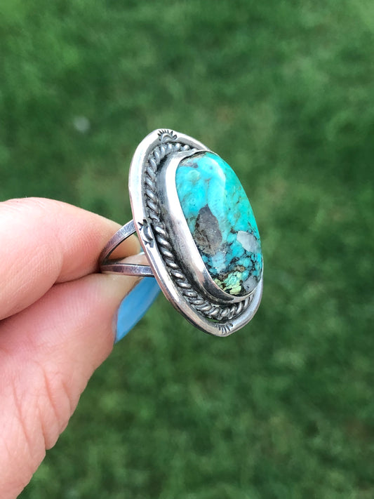 Vintage Sterling Silver Turquoise Ring