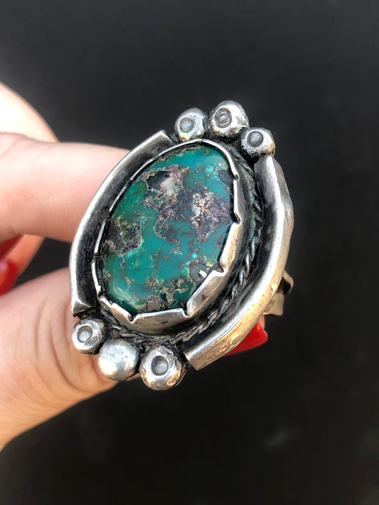 Old Pawn Vintage Sterling Turquoise Ring