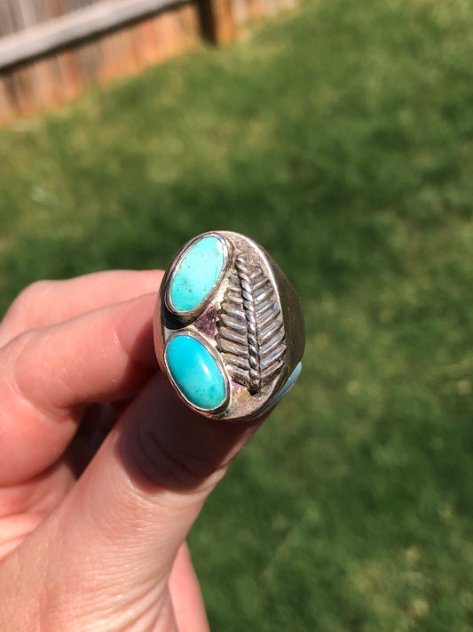 Vintage Sterling Silver Turquoise Ring