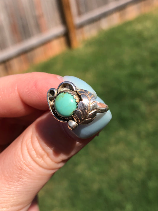 Vintage Sterling Silver Turquoise Ring