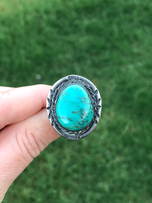 Vintage Sterling Silver Turquoise Ring