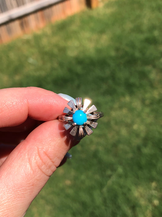 Sterling Sleeping Beauty Turquoise Ring