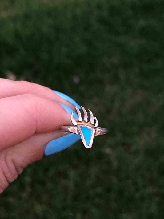 Bear Claw Turquoise Sterling Ring