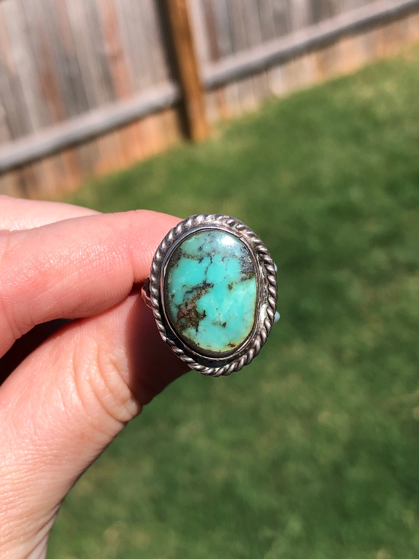 Vintage Sterling Silver Turquoise Ring